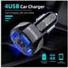 3 4 USB Port Fast Car Charger Adapter For iPhone Samsung Android Cell Phone