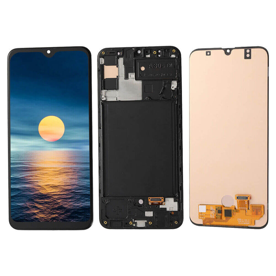 OLED For Samsung Galaxy A30s (A307 / 2019) Display LCD Touch Screen Digitizer ± Frame