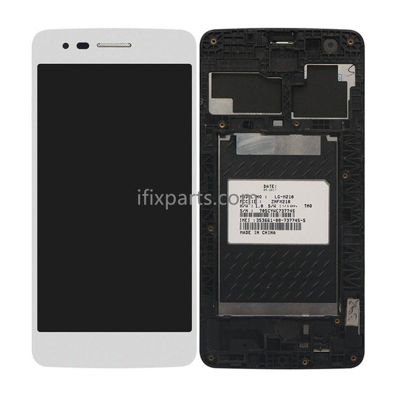 Silver LCD Display Touch Screen Digitizer + Frame For LG Aristo M210 | MS210 | LV3 | K8 2017